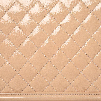 Chanel Patent Goatskin Quilted New Medium Boy Flap Beige Clair 8 of 10
