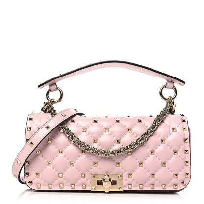 Valentino Garavani Calfskin Rockstud Spike Convertible Shoulder Bag Light Pink 1 of 9