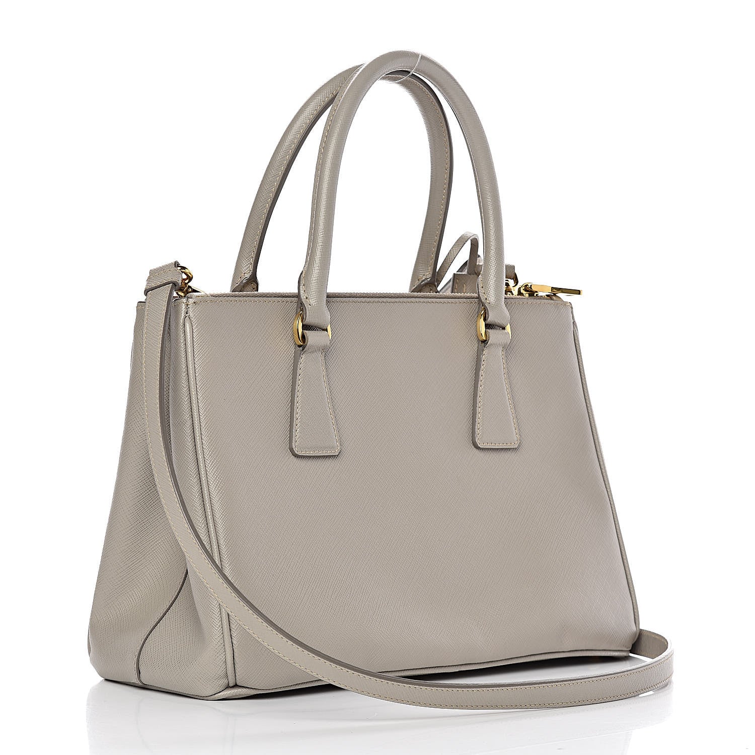 Prada Saffiano Small Galleria Double Zip Tote Pomice 4 of 16