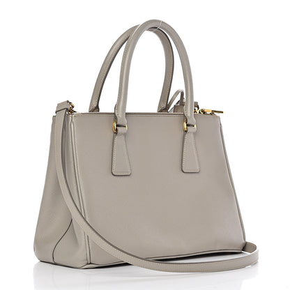 Prada Saffiano Small Galleria Double Zip Tote Pomice 4 of 16