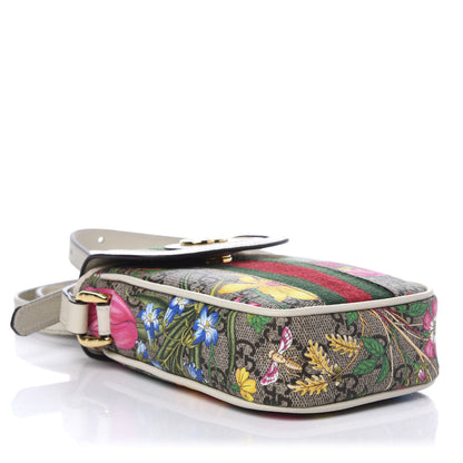 Gucci GG Supreme Monogram Flora Web Ophidia Phone Crossbody Bag White 4 of 8