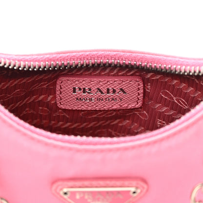 Prada Tessuto Nylon Saffiano Mini Re-Edition 2000 Shoulder Bag Begonia 6 of 12