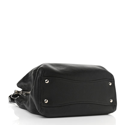 Miu Miu Vitello Phenix Shopping Tote Black 3 of 7
