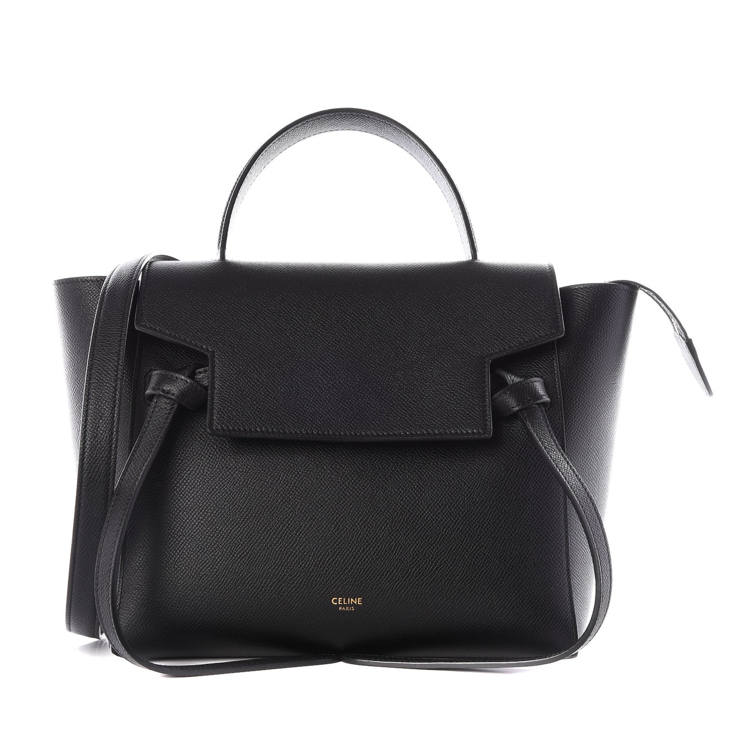 Grained Calfskin Micro Belt Bag Black