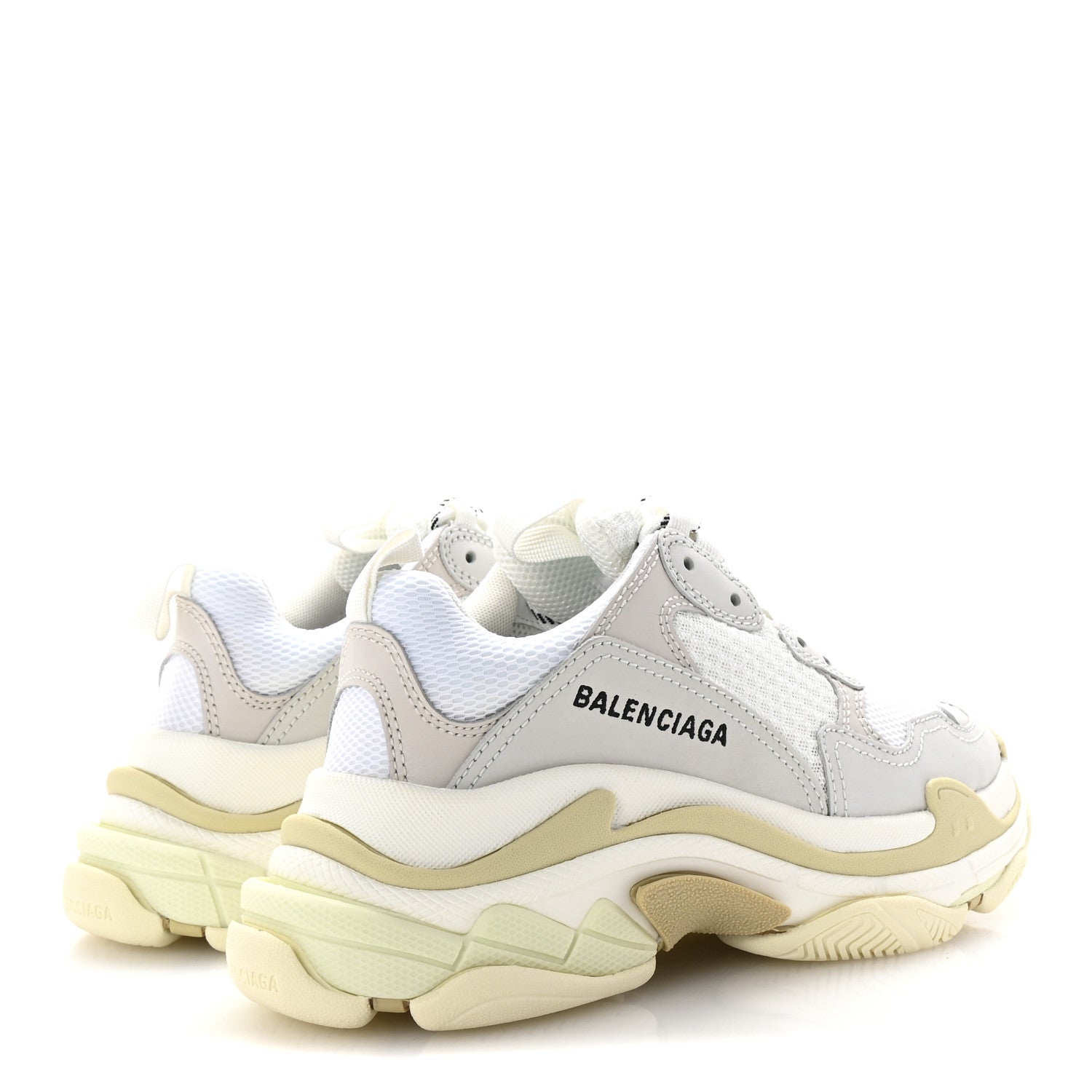 Balenciaga Fabric Mesh Womens Triple S Sneakers 36 White 5 of 8