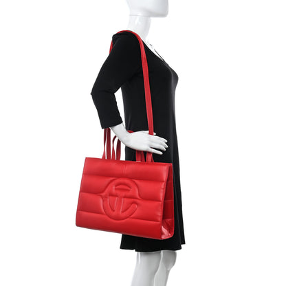 Telfar Nylon Medium Puff Shopping Bag Red 2 of 9