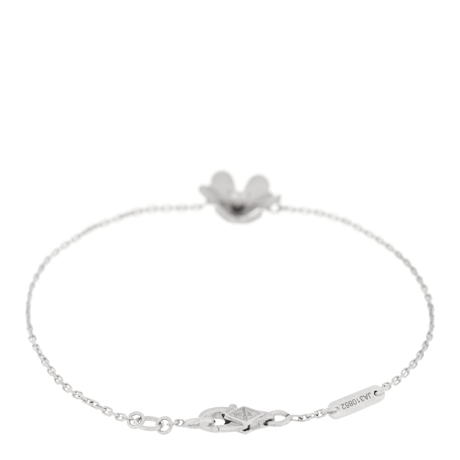 Van Cleef & Arpels 18K White Gold Diamond Mini Frivole Bracelet 2 of 3