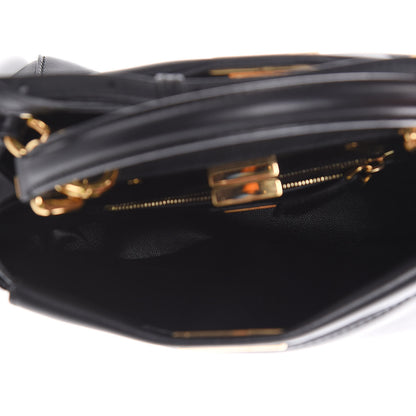 Fendi Nappa Mini Peekaboo Iconic Satchel Black 5 of 11
