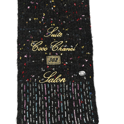 Chanel Wool Alpaca CC Coco Chanel Scarf Charcoal Multicolor 3 of 7