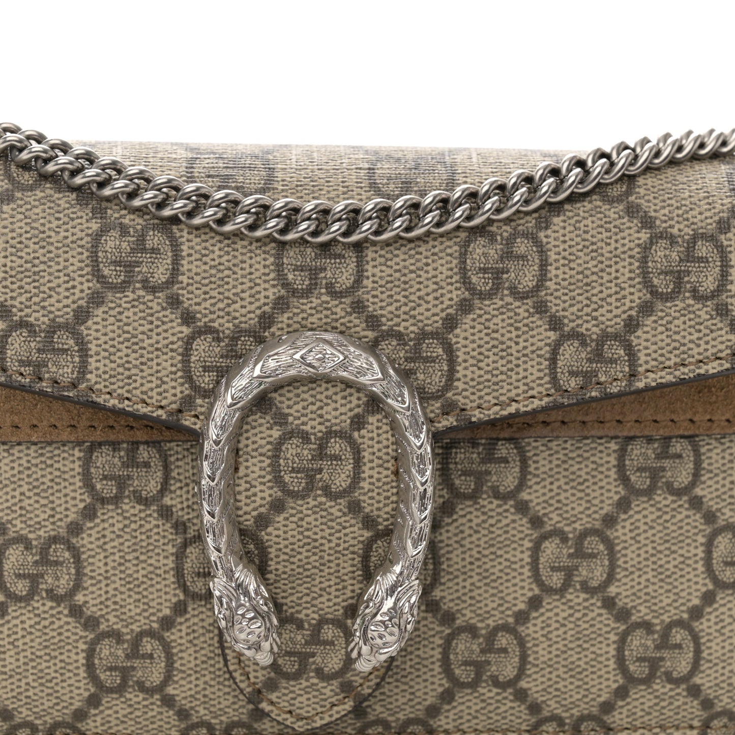 GG Supreme Monogram Super Mini Dionysus Shoulder Bag Taupe
