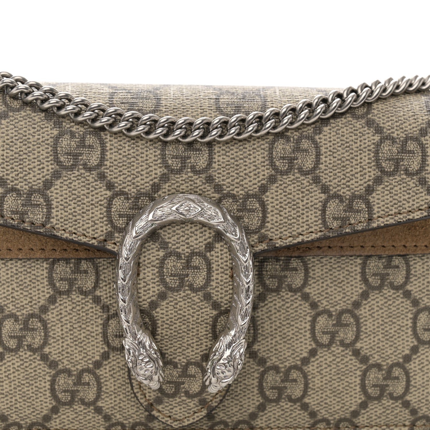 Gucci GG Supreme Monogram Super Mini Dionysus Shoulder Bag Taupe 7 of 10