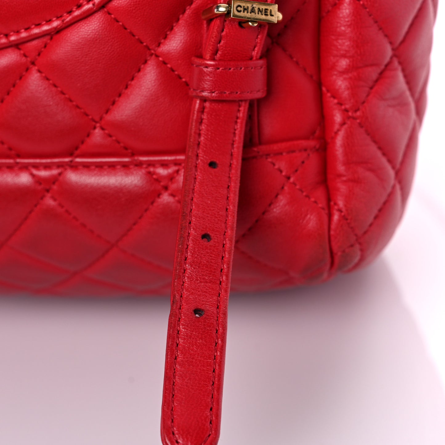 Lambskin Quilted Large Urban Spirit Backpack Red