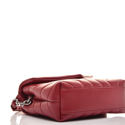 Saint Laurent Calfskin Y Quilted Monogram Toy Loulou Crossbody Bag New Lipstick 7 of 10