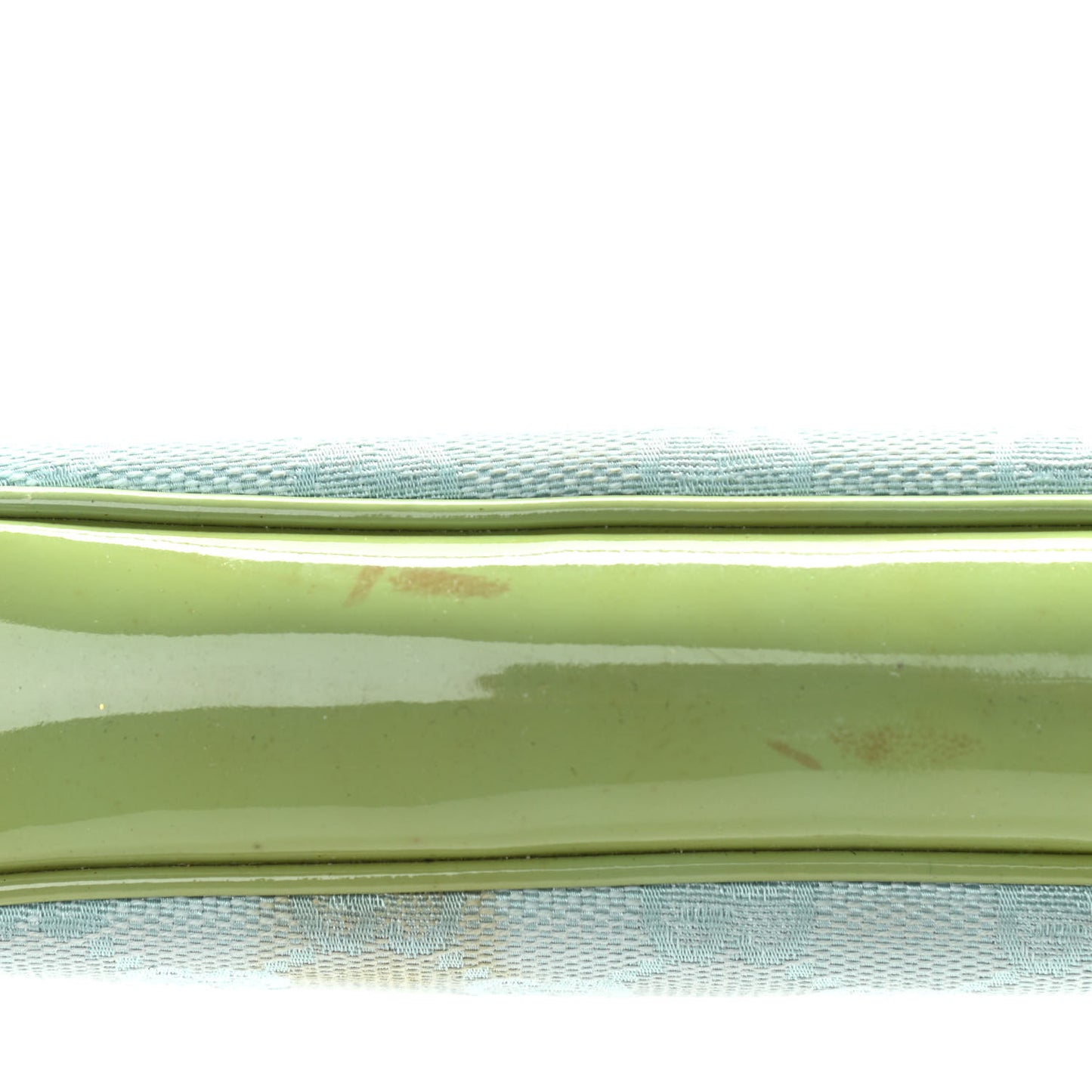 Canvas Patent Monogram Shoulder Bag Green Blue