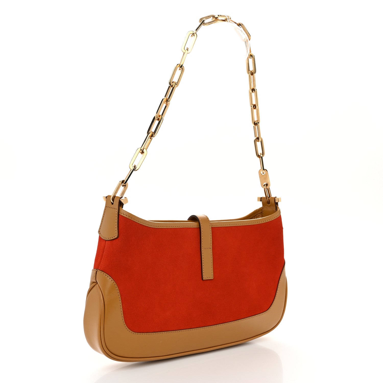 Gucci Monogram Jackie O Chain Hobo Orange 3 of 10
