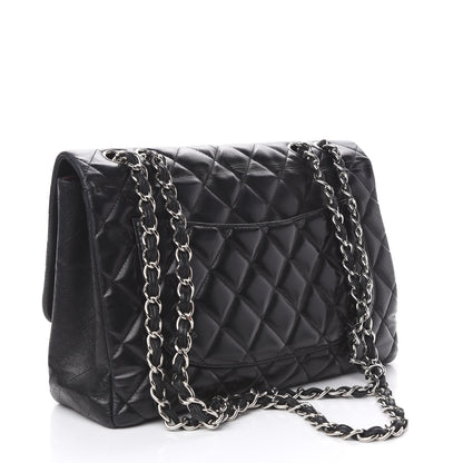 Chanel Lambskin Quilted Jumbo Single Flap Black 4 of 14