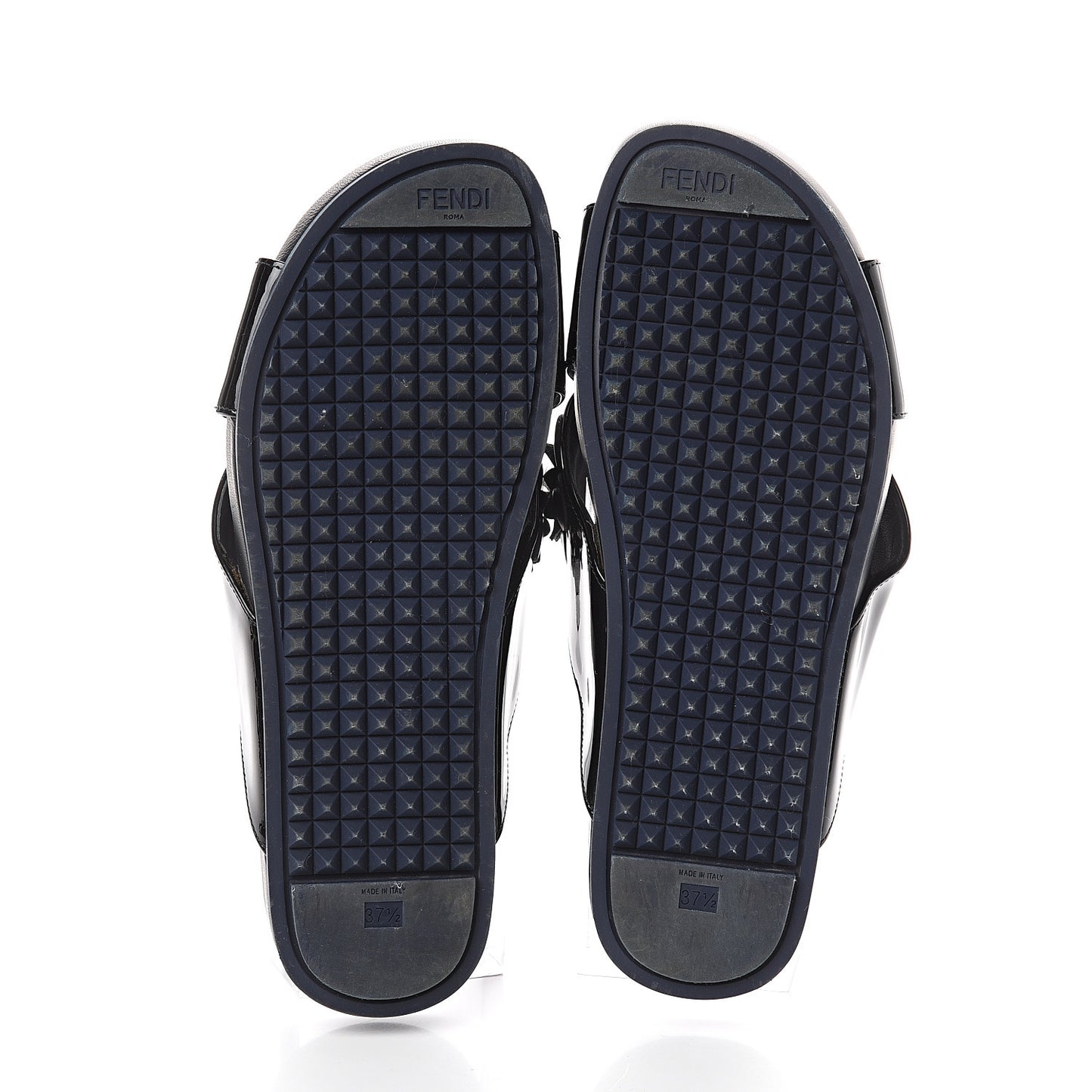 Patent Flowerland Slide Sandals 37.5 Black