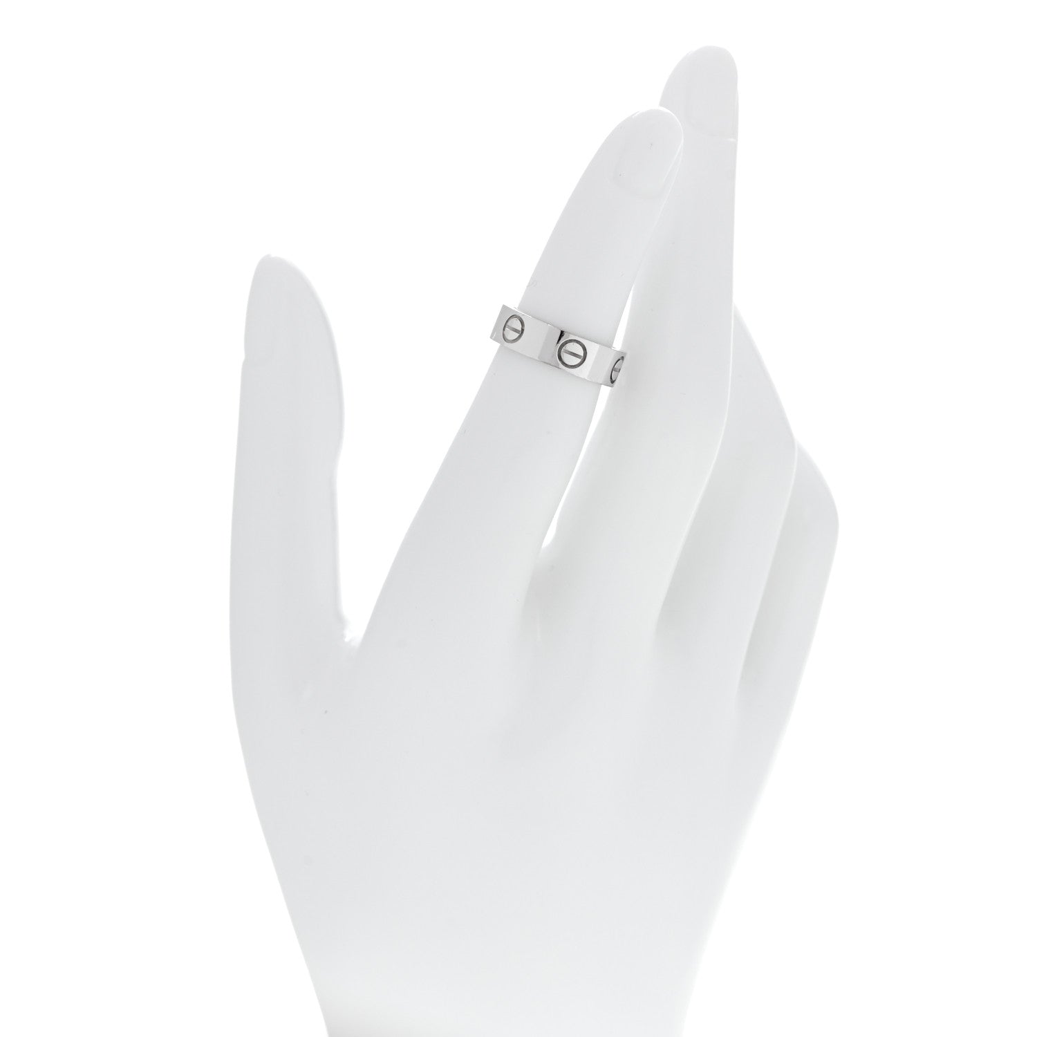 Cartier 18K White Gold 5mm LOVE Ring 47 4 2 of 6