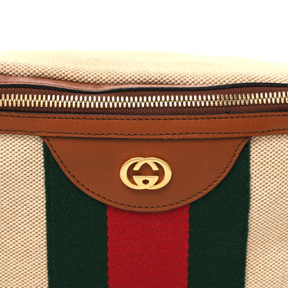 Gucci Vintage Canvas Web Belt Bag Sand Cuir 8 of 10