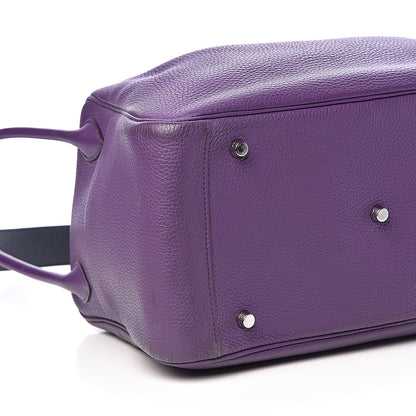 Hermes Taurillon Clemence Eclat Lindy 34 Ultraviolet Bleu Obscur 9 of 11
