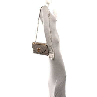 Louis Vuitton Calfskin LV New Wave Chain Bag Taupe 2 of 9