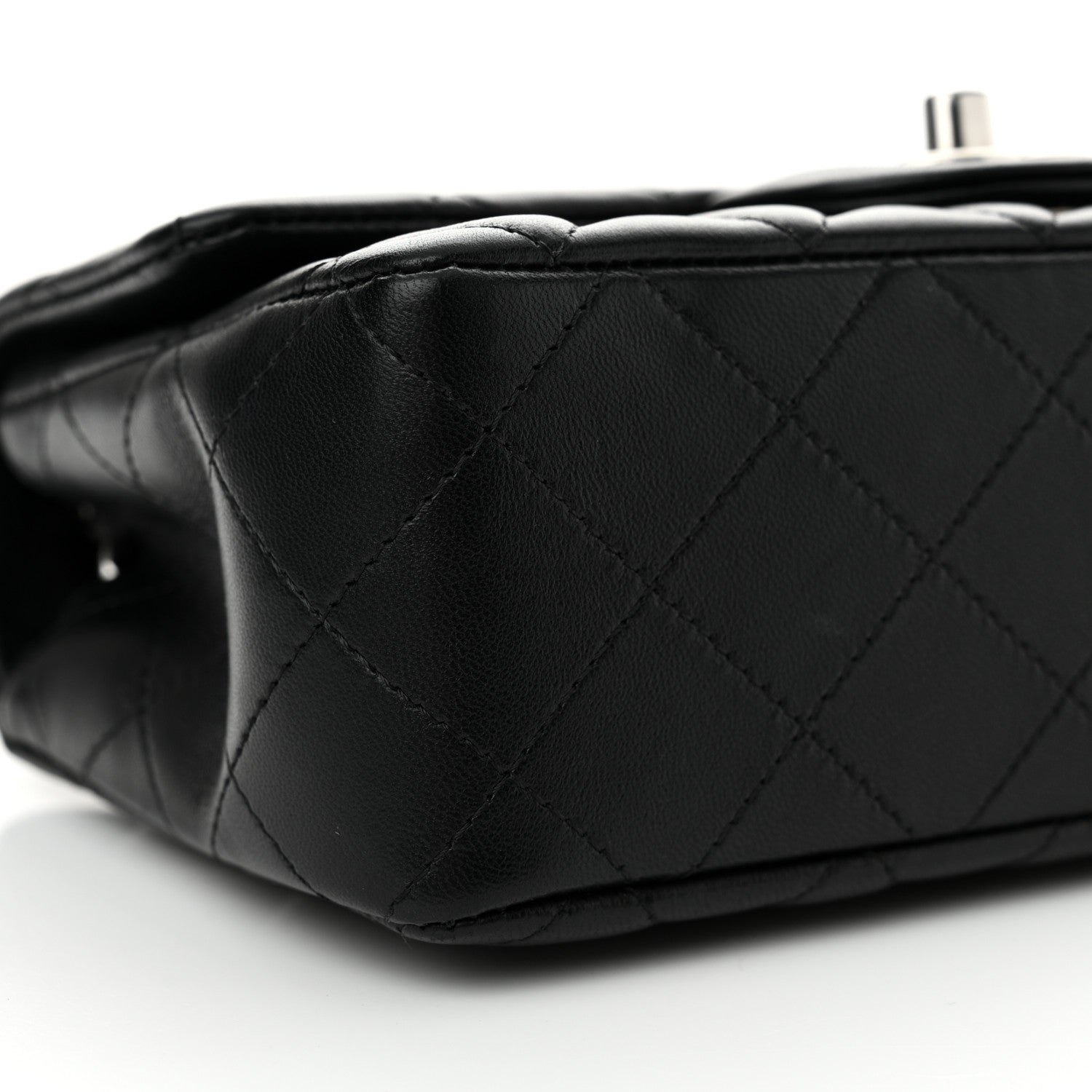 Chanel Lambskin Quilted Mini Rectangular Flap Black 10 of 11