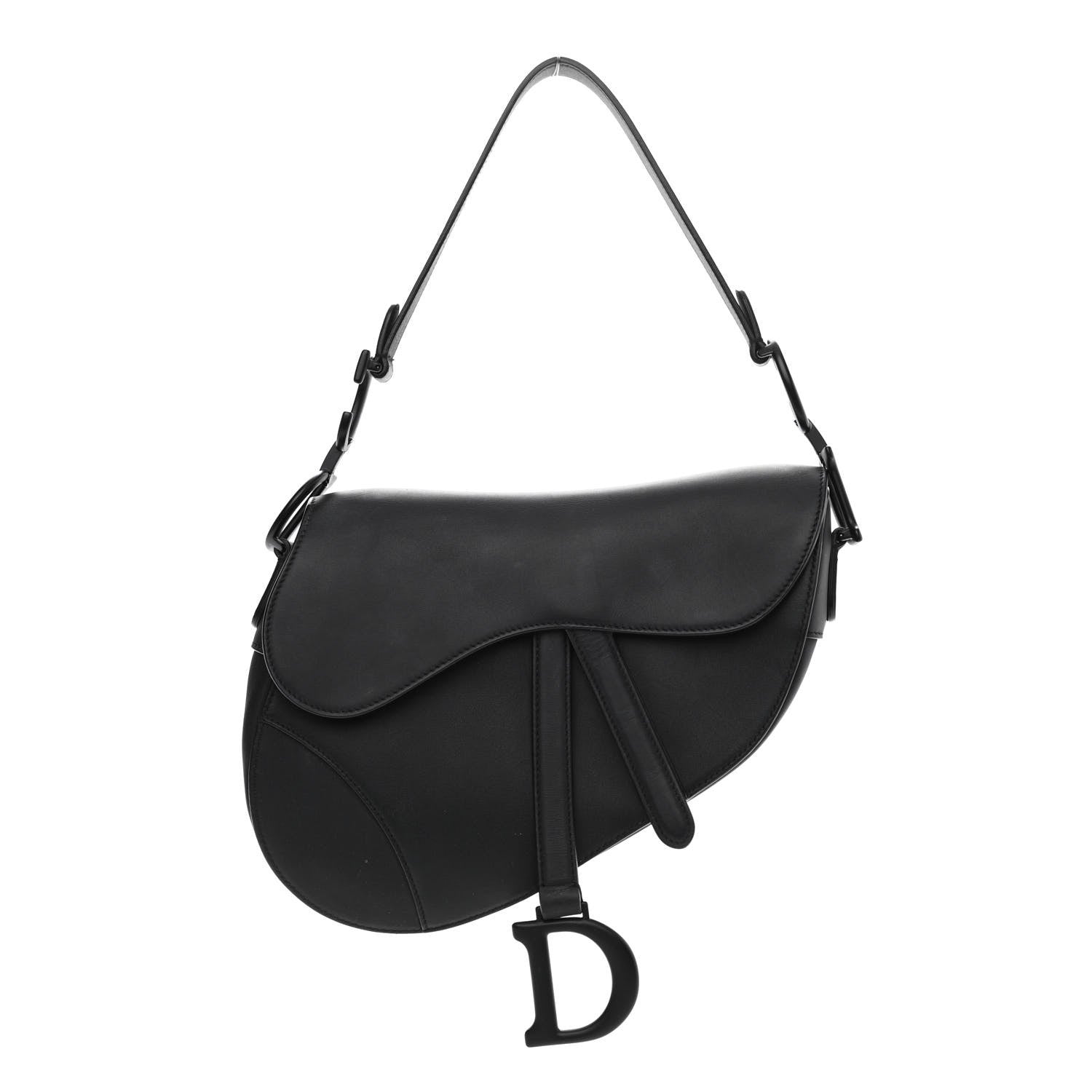 Christian Dior Ultra Matte Calfskin Saddle Bag Black 1 of 13