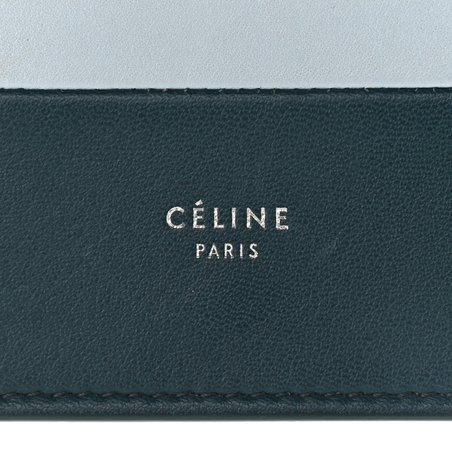 Celine Smooth Lambskin Frame Evening Chain Clutch Mineral Dark Green 6 of 19