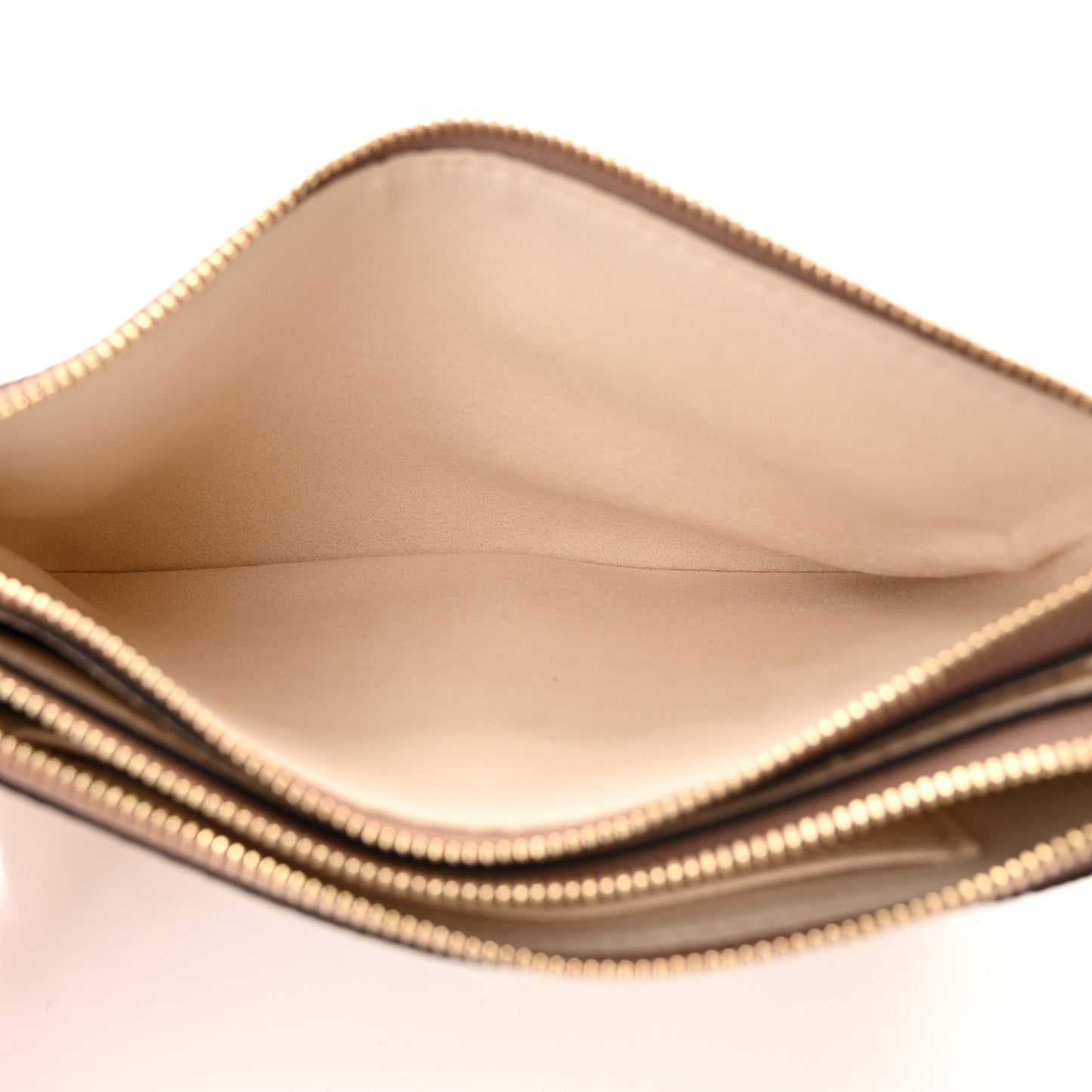Empreinte Monogram Giant Double Zip Pochette Creme Bois de Rose