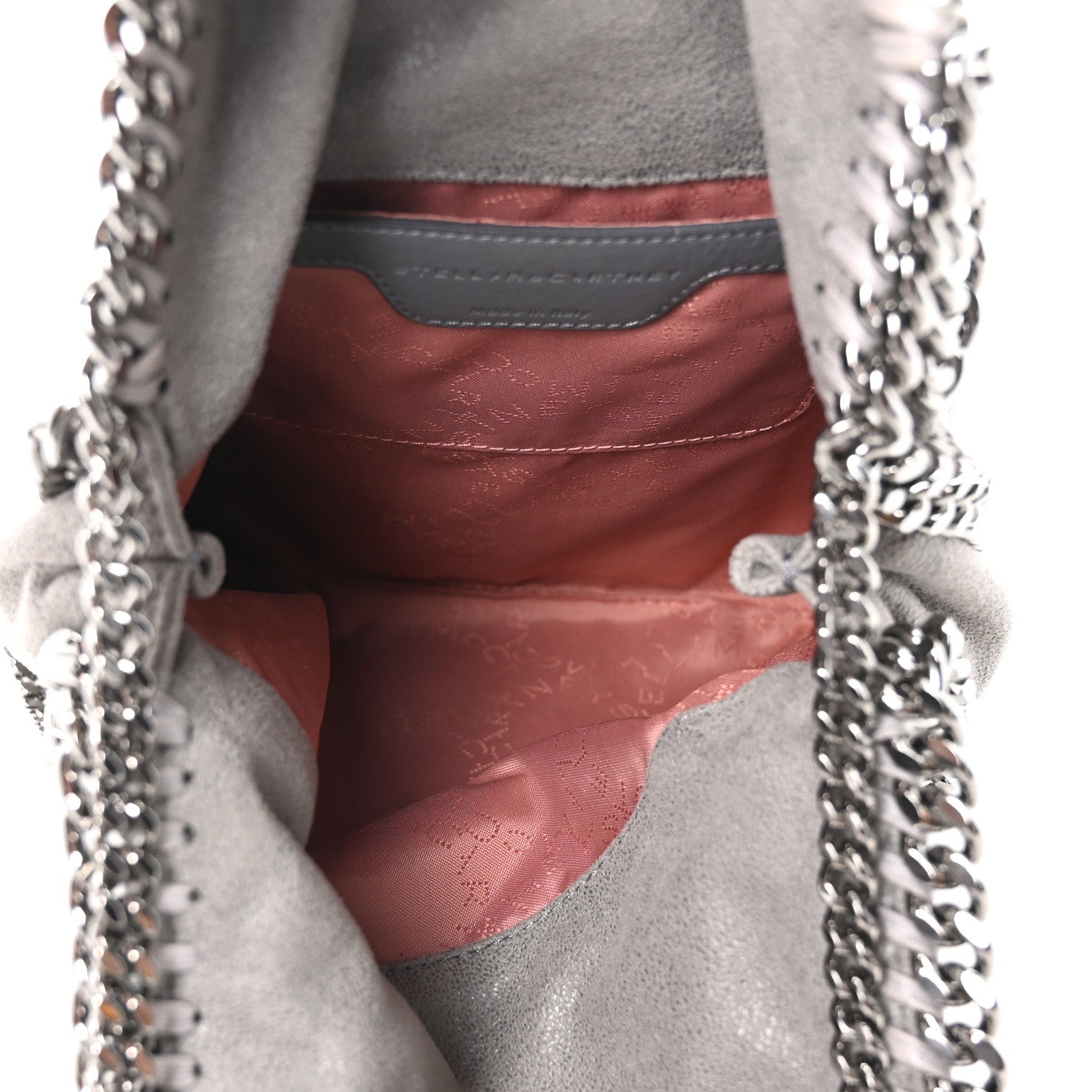 Stella McCartney Shaggy Deer Mini Falabella Fold Over Tote Light Grey 4 of 8