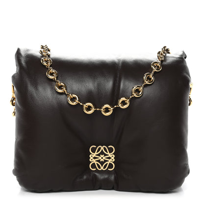 Loewe Lambskin Goya Puffer Bag Dark Chocolate 1 of 9