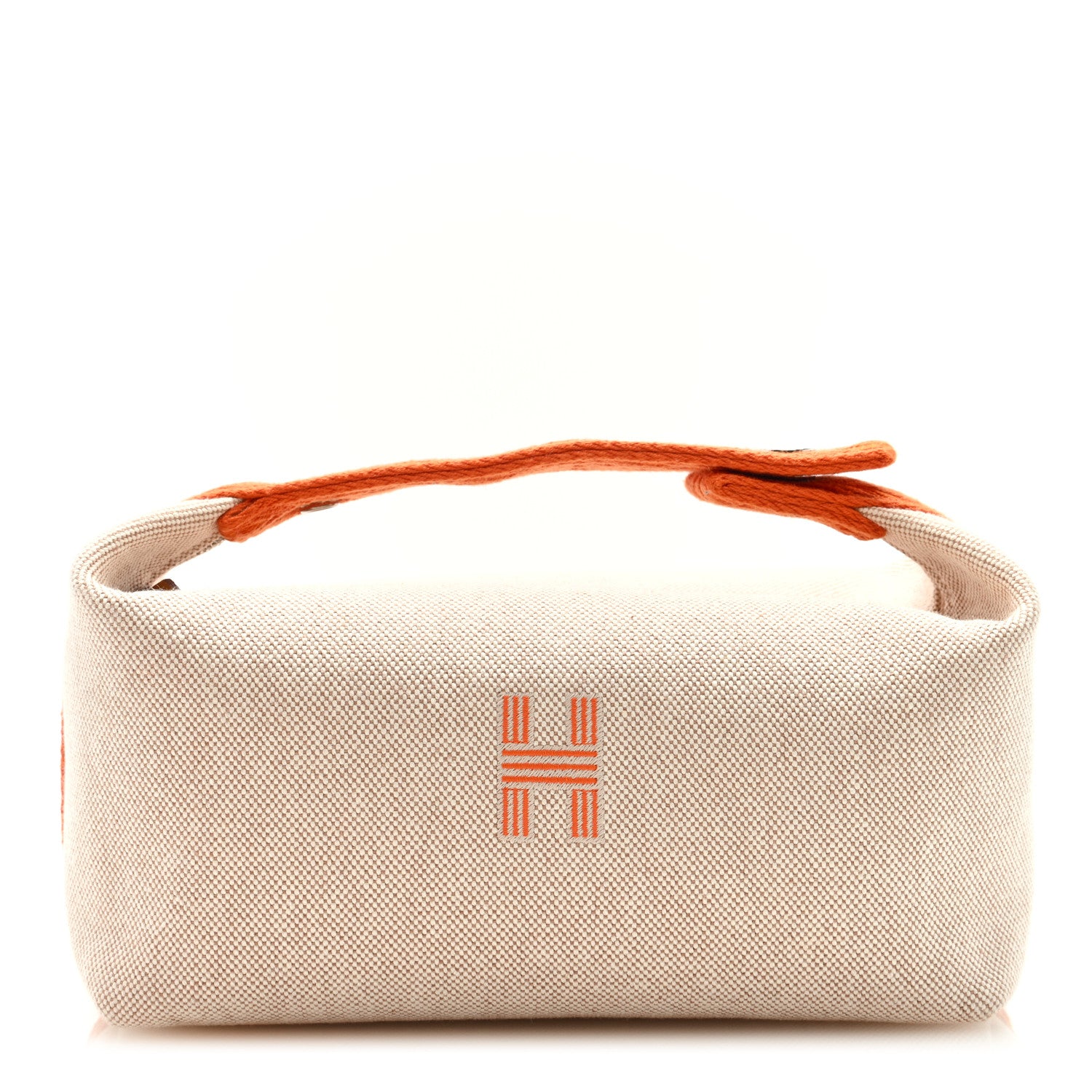 Hermes Canvas Small Bride-A-Brac Pouch Natural Orange 1 of 7