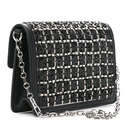 Louis Vuitton Tweed Sequin Dauphine Minaudiere Black 3 of 9