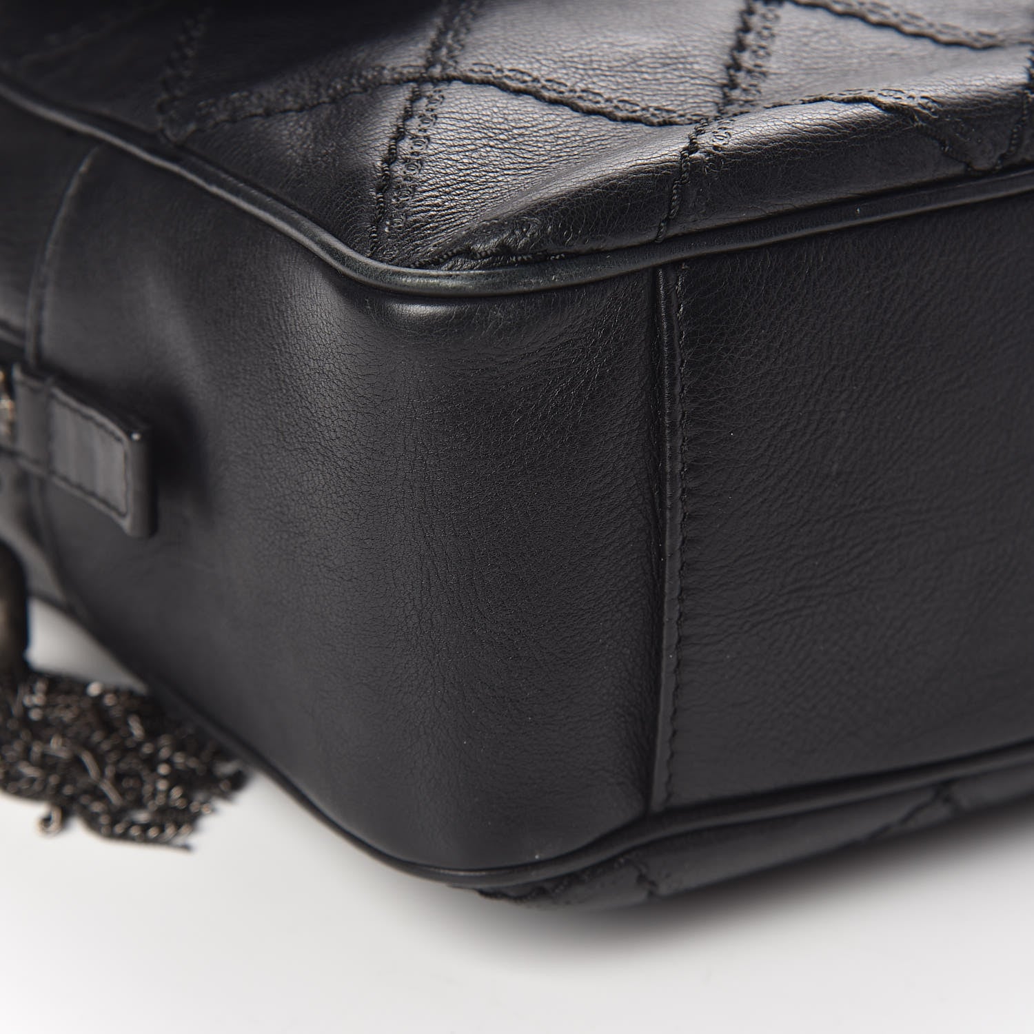 Chanel Calfskin Quilted Medium Coco Sporran Flap Black 9 of 10