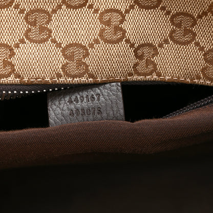 Gucci Monogram Dollar Calfskin Boston Duffle Bag Beige Ebony Testa di Moro Marrone Scuro 7 of 11