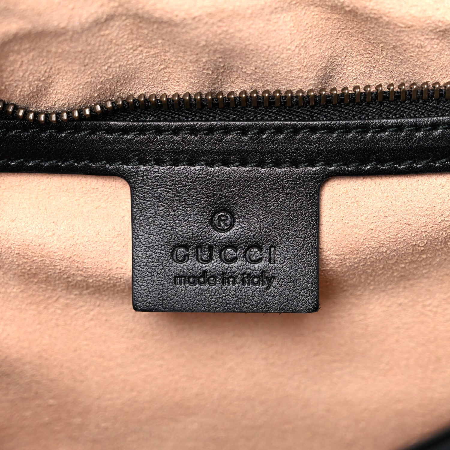 Gucci Calfskin Matelasse Medium GG Marmont Shoulder Bag Black 6 of 9
