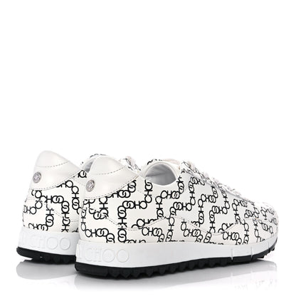 Jimmy Choo Nappa Monza Light Sneakers 38 Black White 4 of 8