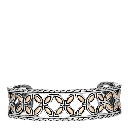 John Hardy Sterling Silver 18K Yellow Gold Kawung Cuff Bracelet 1 of 3