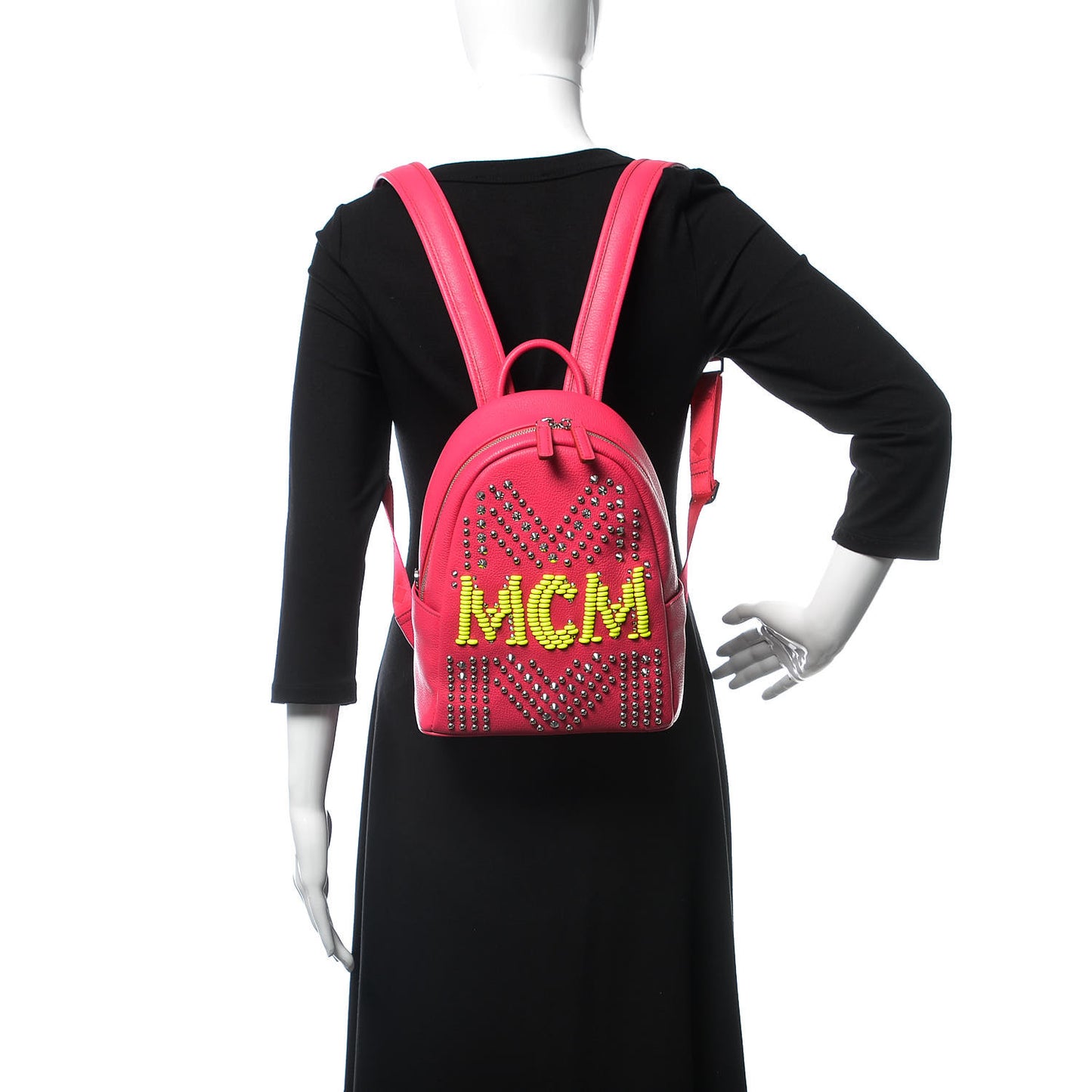 Calfskin Neon Studded Mini Stark Backpack Love Potion