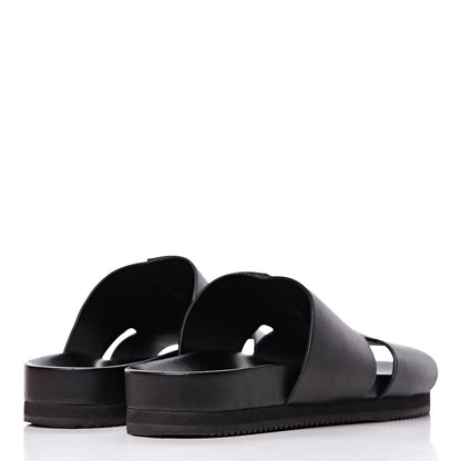 Hermes Calfskin Mens H Sandals 43 Black 4 of 11