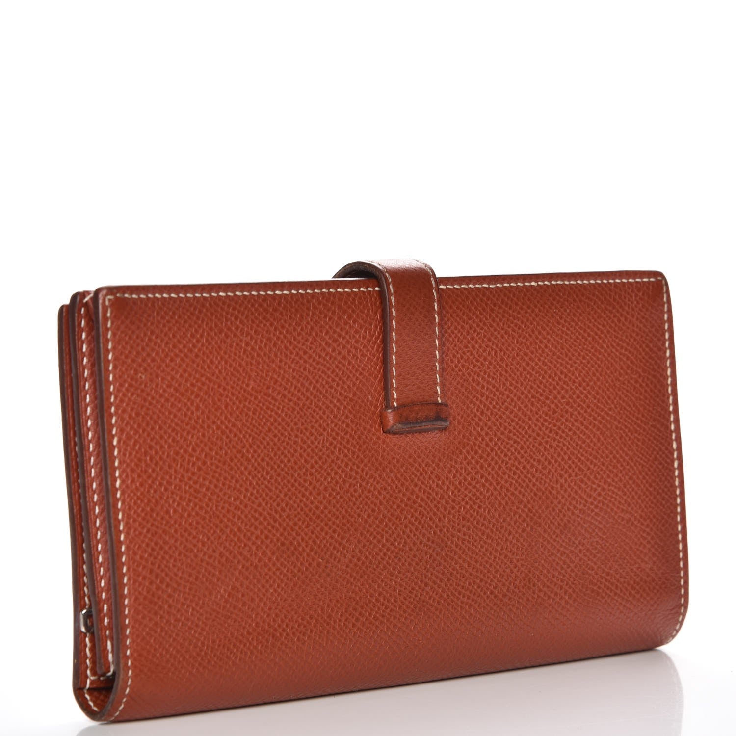 Hermes Epsom Bearn Gusset Wallet Brique 3 of 7