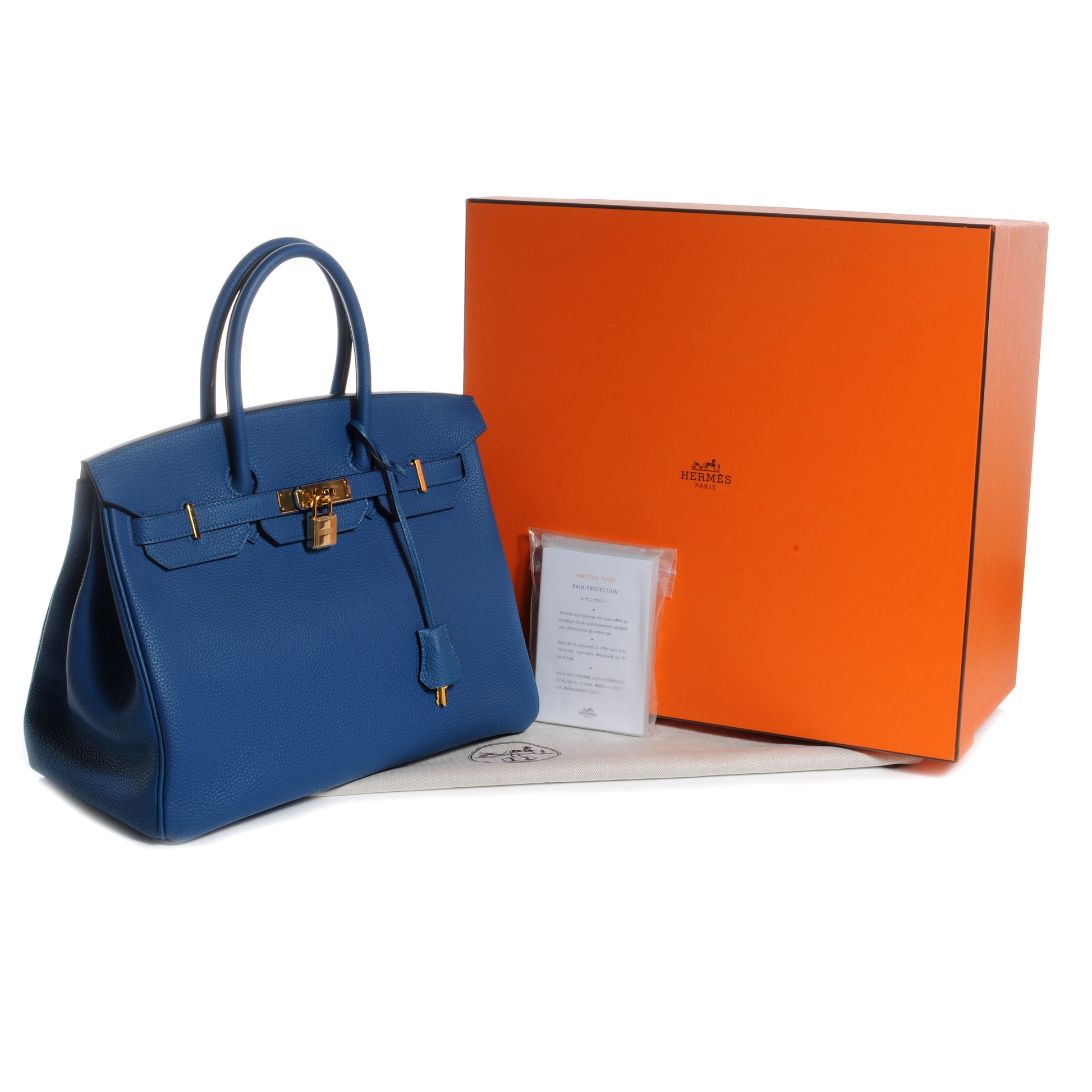 Hermes Togo Birkin 35 Bleu de Galice 5 of 9