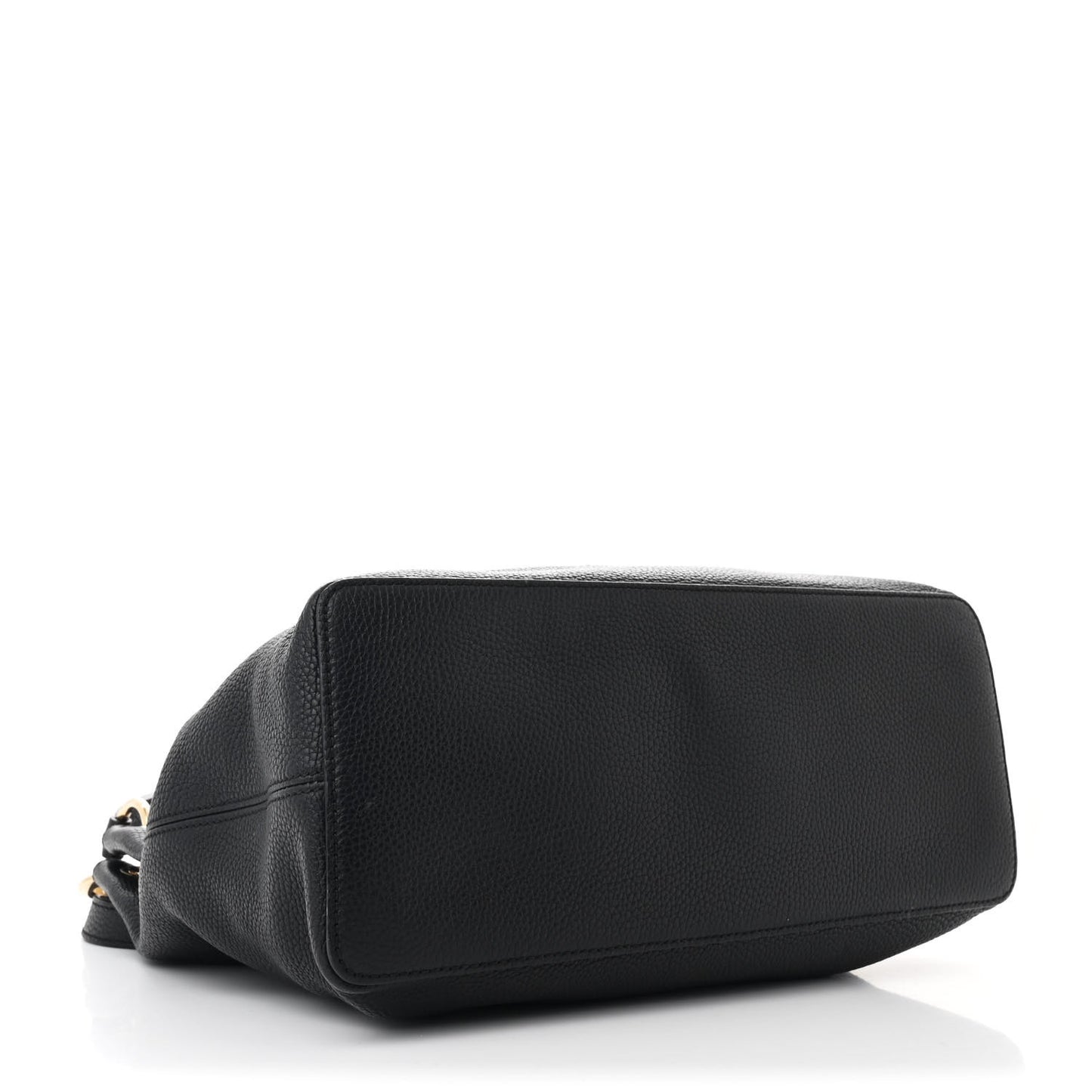 Pebbled Calfskin Large Soho Hobo Black
