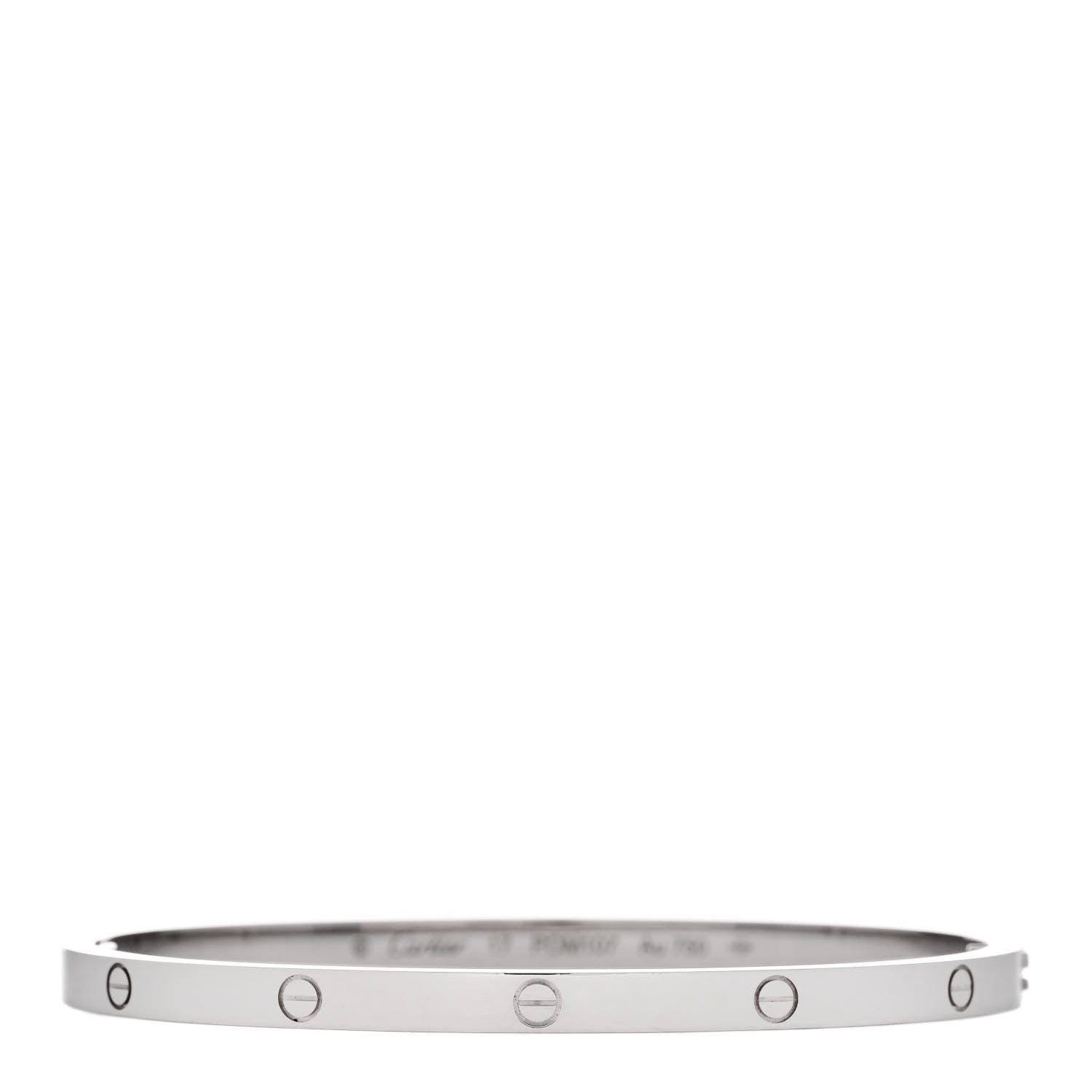 Cartier 18K White Gold Small LOVE Bracelet 17 1 of 9