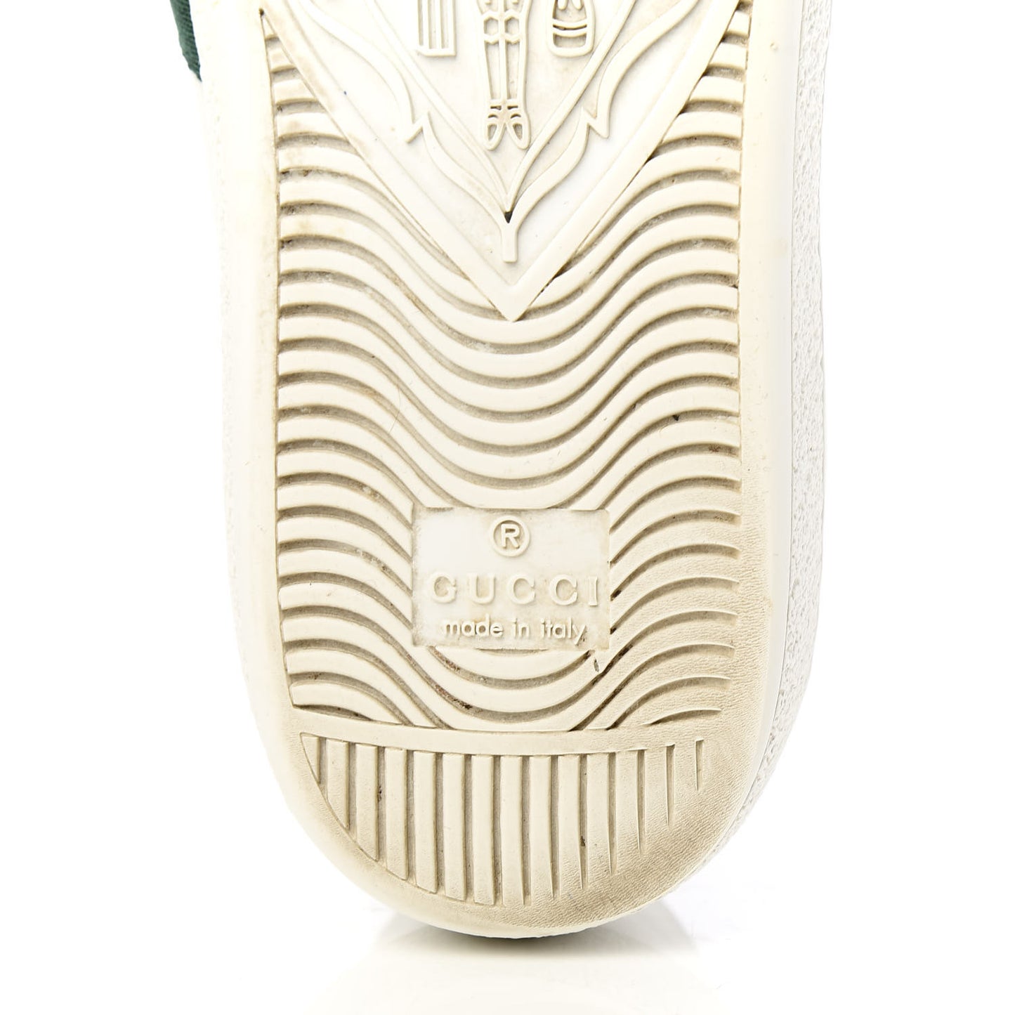 Calfskin Web Bee Embroidered Womens Ace Sneakers 37 White Green