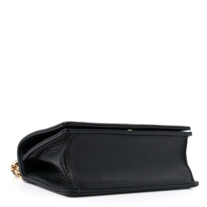 Christian Dior Grained Calfskin Small Diorama Flap Bag Black 4 of 12