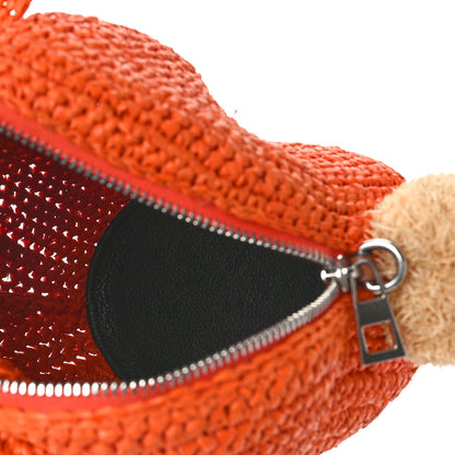 Loewe Raffia Mini Bunny Crossbody Bag Orange 5 of 9