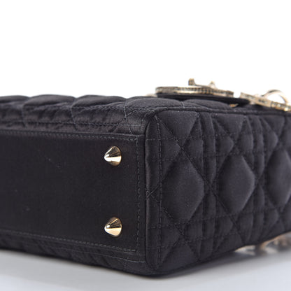 Christian Dior Satin Swarovski Crystal Cannage My ABC Lady Dior Black 7 of 11