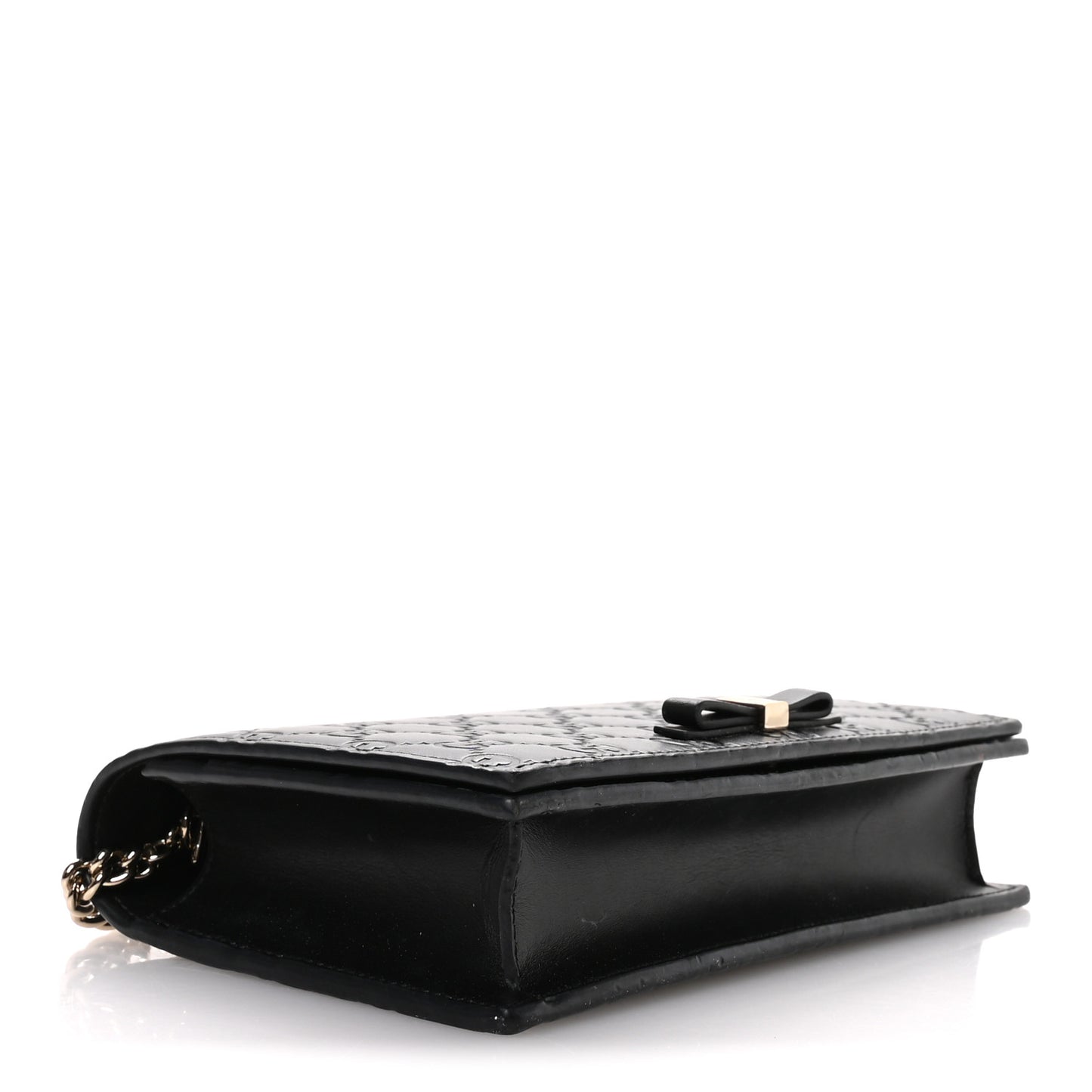 Guccissima Signature Bowy Chain Wallet Black
