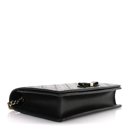 Gucci Guccissima Signature Bowy Chain Wallet Black 4 of 11